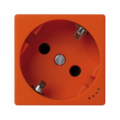 Zásuvka K45 SCHUKO se signalizací napětí 16A 250V šroubové svorky 45×45mm oranžový