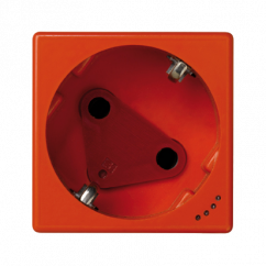 Zásuvka K45 DATA SCHUKO se signalizací napětí 16A 250V šroubové svorky 45×45mm oranžový