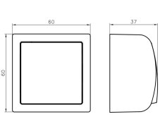 Vypínač krížový, povrchová montáž, farba biela