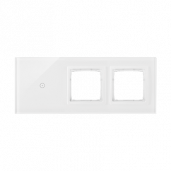 Moduly s dotykovým panelem 3 1 dotykové pole, otvor pro příslušenství Simon 54, otvor pro příslušenství Simon 54, perlová/bílá