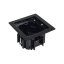 Robustní podlahová zásuvka 1x 250V/16A + 1x port RJ45 cat.6, jednoduchý zámek, krytí IP66, pro zvýšené podlahy, barva černá matná