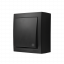 Křížový spínač 10AX, odolný proti vlhkosti, barva černá matná