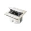 Robustní podlahová zásuvka 1x 250V/16A + 1x port RJ45 cat.6, jednoduchý zámek, krytí IP66, pro zvýšené podlahy, barva šedá matná