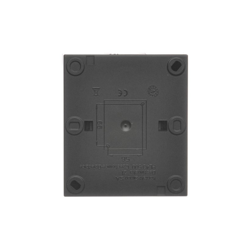 Spínač krížového typu (zariadenie s krytom), IP44, s podsvietením, radenie 7So, 10 A / 250 V~, skrutkové svorky, Aquaclick, farba čierna matná