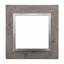 Betonový rámeček 1-násobný, tmavý beton/stříbro + vlastní výběr přístroje ve stříbrné barvě