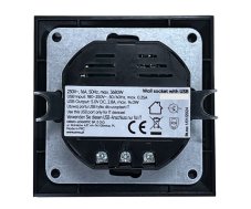 Zásuvka v rámčeku, 1× 230 V / 16 A s USB A+C nabíjačkou, séria Pearl, pod omietku, farba strieborná a antracitová