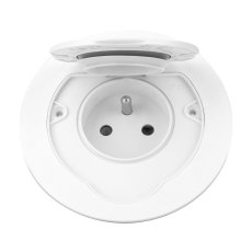 Hermeticky uzavíratelná kulatá zásuvka 1x 230V, krytí IP55, barva bílá