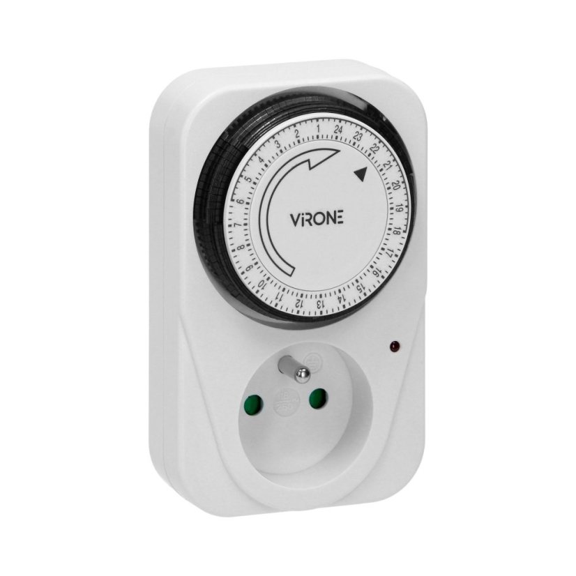 Mechanický zásuvkový časovač 24 h, 15 min., 3500 W, 16 A