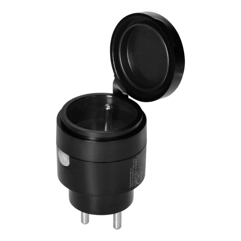 Bezdrôtová zásuvka MINI s diaľkovým ovládaním, 2+1, 2300W, IP44 (vonkajšia), farba čierna