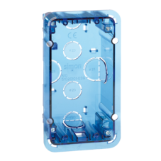 Krabice zapuštěné SIMON 500 1×S500 2×K45 modrá transparentní