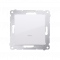 Simon Jednopólový spínač, s LED podsvietením, posun 1S (indikuje zapnutý stav) (zariadenie s krytom) 10AX 250V, bez skrutiek, biely
