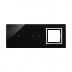 Moduly s dotykovým panelem 3 1 dotykové pole, 2 horizontální dotykové pole, otvor pro příslušenství Simon 54, lávová/stříbro