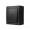 Schodišťový spínač 10AX, odolný proti vlhkosti, barva černá matná