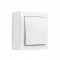 Vypínač jednopólový, řazení č.1, krytí IP44, montáž na stěnu, barva bílá