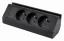 Trojitá rohová zásuvka 3x 230V s držákem na telefon, kabel 1.5m, barva černá