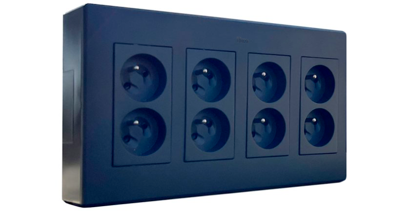 Nástěnný box S500, 8x zásuvka 250V, barva antracitová