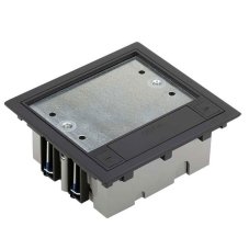 Podlahová zásuvka 2x 250V / 16A, 4x RJ45 cat.6, farba grafitovo-šedá, pre liate podlahy