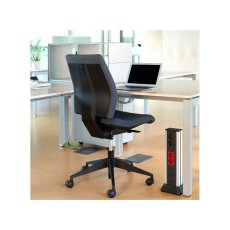Hliníkový stĺpik MINI, 6x zásuvka 250V, pre montáž na podlahu