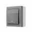 Tlačítko "zvonek" s podsvětlením 10AX, odolné proti vlhkosti, barva šedá