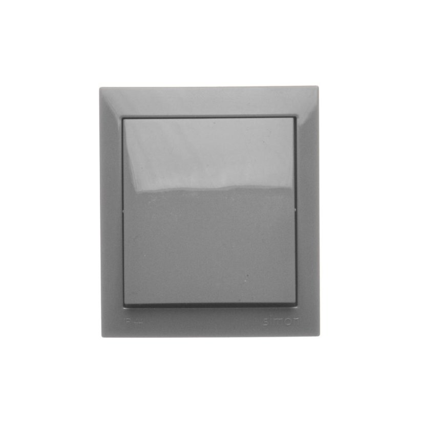 Ovladač zapínací (přístroj s krytem), IP44, bez piktogramu, řazení 1/0, 10 A / 250 V~, šroubové svorky, Aquaclick, barva šedá