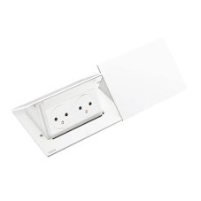 Pop-up blok INCARA 4x zásuvka 250V, (proti sobě), barva bílá, kabel 2m