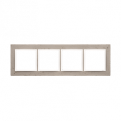 Simon Betónový rám 4-násobný svetlý betón/biela