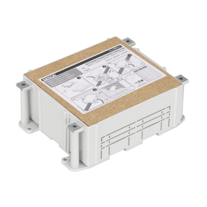 Podlahová zásuvka SF 187x171 mm, 4x 250V/16A (zásuvky bílé), barva boxu grafit, pro lité podlahy
