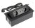 Výklopná zásuvka 2x 230V, 2x USB A+C nabíjací 15W, farba čierna, kábel o dĺžke 1.5m