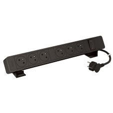Stolný blok On Desk, 6x zásuvka 230V, vypínač, kábel 2m, farba čierna