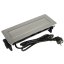 Výklopná zásuvka FLIX BOX,  3x 230 V,  USB-A QC 3.0 + USB-C PD, kabel 1,5m, broušená ocel