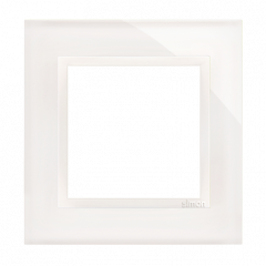 Rámeček 1 - násobný skleněný perlová/bílá