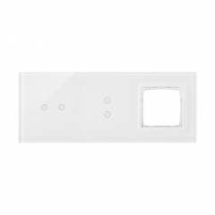 Moduly s dotykovým panelem 3 2 horizontální dotykové pole, 2 vertikální dotyková pole, otvor pro příslušenství Simon 54, perlová/bílá