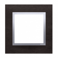 Simon 1-násobný kovový rám tmavá nehrdzavejúca oceľ/striebro