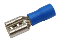 Zdierka faston 6.3mm, vodič 1.5-2.5mm modrá