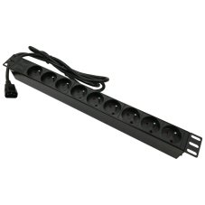 Napájacia lišta 230V RACK 19, 9 zásuviek, 1.8 m, zástrčka UPS (IEC320 C14)