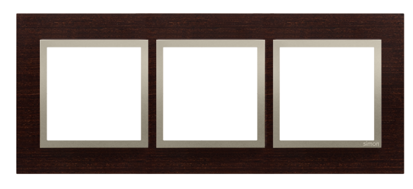 Simon Drevený rám 3-násobný wenge/zlatý