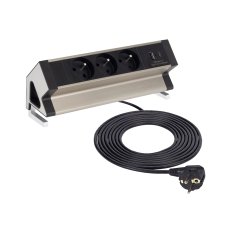 Stolní blok DESK BOX, 3x zásuvka 230V, 2x nabíjecí USB A+C, kabel 1.8m