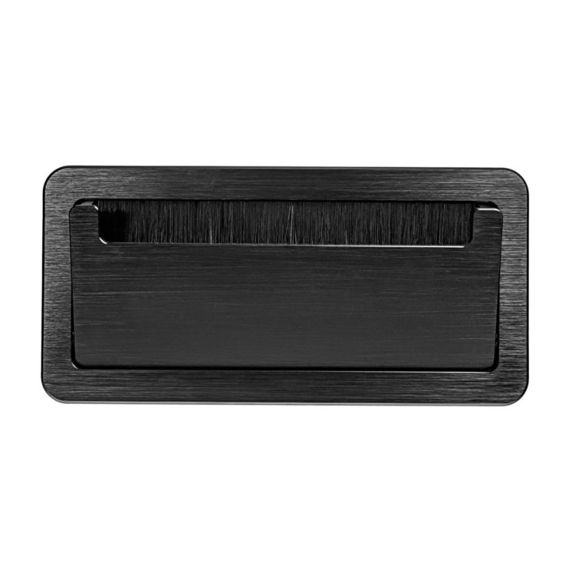 Zásuvkový blok 2x 230V, 2x USB nabíjecí (Typ -A, Typ-C), 1x HDMI, 1x RJ45, kabel 3m, hliník, barva černá