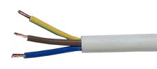Kábel 3x0,75mm2 kulatý 230V H05VV-F (CYSY)