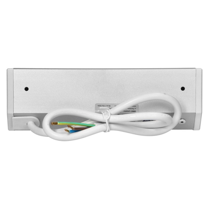 Rohový zásuvkový blok, 2x zásuvka 230V + 2x USB nabíječka A+C 5V, bílo-stříbrná barva