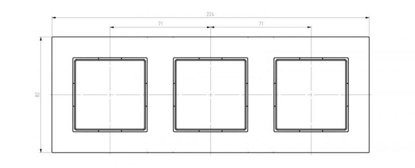 Zásuvky 2x 250V/16A + 2x RJ45 cat.6 v rámečku pod omítku, bílé barvy se zlatým lesklým ozdobným rámem