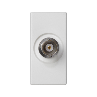 Kryt K45 spojka BNC 45×22,5mm čistě bílá