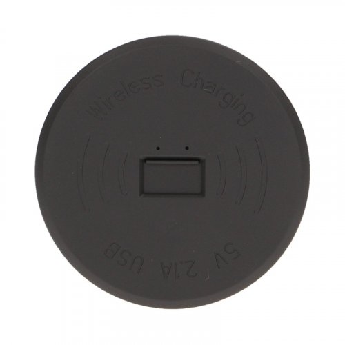 Vstavaná bezdrôtová indukčná nabíjačka s extra USB portom, čierna