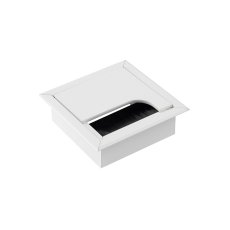 Kabelová průchodka 80 x 80 mm, materiál hliník, barva bílá