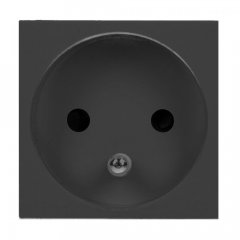 Modulárna zásuvka NEON FRENCH, farba čierna
