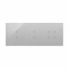 Moduly s dotykovým panelem 3 2 vertikální dotyková pole, 2 vertikální dotyková pole, bouřková/stříbro