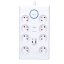 Přepěťová ochrana, 8x zásuvka 230V , USB A+C nabíječka 5V/3.4A, kabel 2m, barva bílá