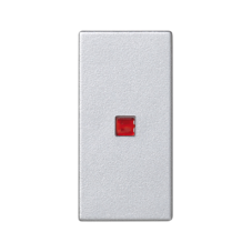 Kryt K45 s podsvícením barva: červená 45×22,5mm hliník