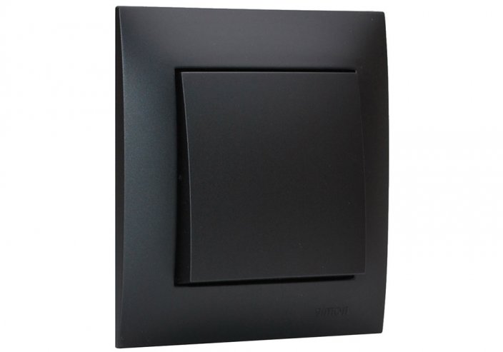 Vypínač (spínač) s jednou klapkou v rámečku, instalace pod omítku, řazení č. 1/6/7 dle výběru, barva černá