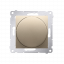 Stmívač pro stmívatelné LED, otočné ovládání, tlačítkové spínání, jednoobvodový zlatá matná, metalizovaná se schodišťovým spínačem:Ano